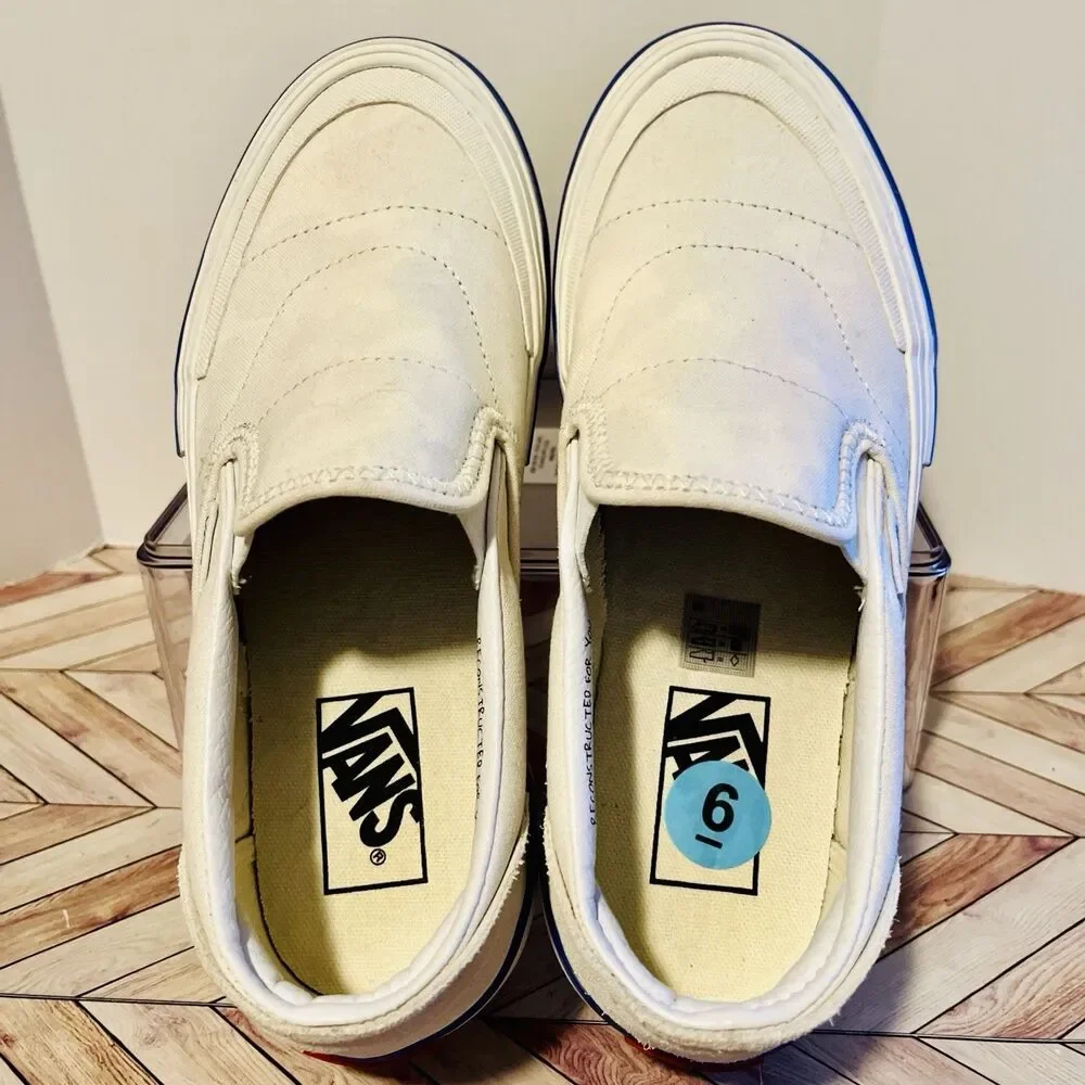 VANS Classic Slip-On Reconstructed Marshmallow M 6 W 7.5 Sneakers VN000BW4FS8 - Picture 4 of 10